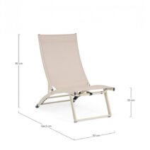 Set di 2 poltrone reclinabili TAYLOR in alluminio e textilene beige