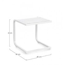 Tavolino TAYLOR in alluminio bianco