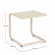 Tavolino TAYLOR in alluminio beige