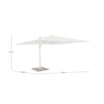 Ombrellone a sospensione VEGA con palo in alluminio e telo bianco 3x4