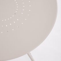Tavolo ETIENNE in acciaio beige Ø70 cm