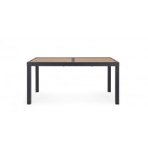 Tavolo allungabile HILIJA effetto legno e struttura in alluminio antracite 160x90 cm - 240x90 cm