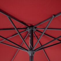 Ombrellone rotondo KALIFE con palo centrale in alluminio e telo rosso 3m