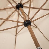 Ombrellone rotondo PALINURO con palo centrale in acciaio e telo beige