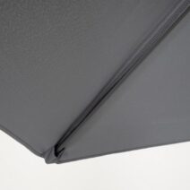 Ombrellone rotondo KALIFE con palo centrale in alluminio e telo grigio 2,7m