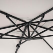 Ombrellone a sospensione ARIES con palo in alluminio e telo naturale 3x4