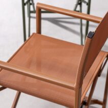Set di sedie TAYLOR in alluminio ruggine e textilene ruggine, pieghevoli