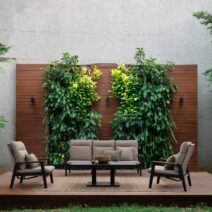 Tavolo MIGUEL in pietra naturale e struttura con altezza regolabile antracite 140x80x51 cm - 140x80x72 cm
