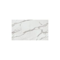 Tavolo CAMAIORE in legno, finitura bianco statuario e gambe a X in metallo bianco, allungabile 140x90 cm - 220x90 cm