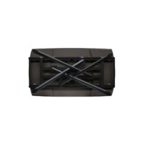 Tavolo BONIFACIO in ceramica nero Sahara e base in metallo verniciato nero, allungabile 140x90 cm - 200x90 cm