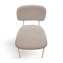 Set di 4 sedie BERLINO in tessuto beige e gambe in metallo beige