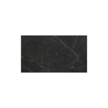 Tavolo CALVI in ceramica, effetto marmo nero e base in metallo verniciato nero, allungabile 160x90 cm-240x90 cm