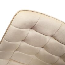 Set di 4 sedie BARCELLONA rivestite in velluto beige e gambe in metallo nero