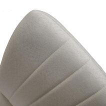 Set di 6 sedie AMSTERDAM in tessuto beige e gambe in metallo nero
