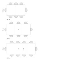 Tavolo VULCANO in legno, finitura bianco statuario e base in legno mdf nero, allungabile 160x90 cm - 240x90 cm