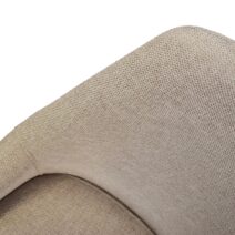 Set di sedie TALLINN in tessuto beige e gambe in metallo nero opaco, con braccioli