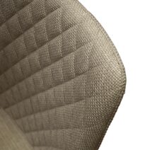 Set di 4 sedie VIENNA in tessuto beige e gambe in metallo nero
