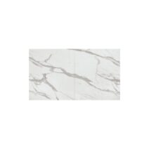 Tavolo FORTE DEI MARMI in legno, finitura bianco statuario e base in metallo bianco, allungabile 140x90 cm - 220x90 cm