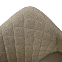 Set di sedie LISBONA in tessuto beige e gambe in metallo nero, con braccioli