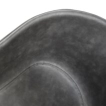 Set di 4 sedie COPENAGHEN rivestite in pelle antracite e gambe in metallo nero