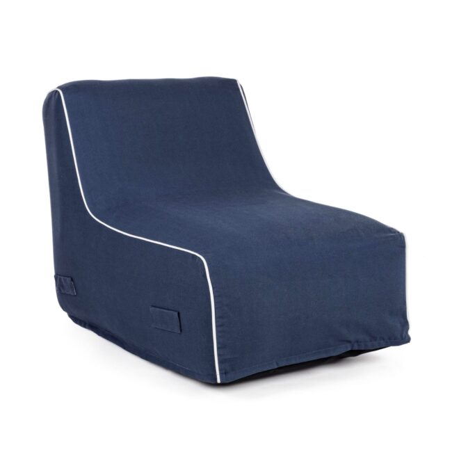 Chaise longue gonfiabile ALAIOR in tessuto blu