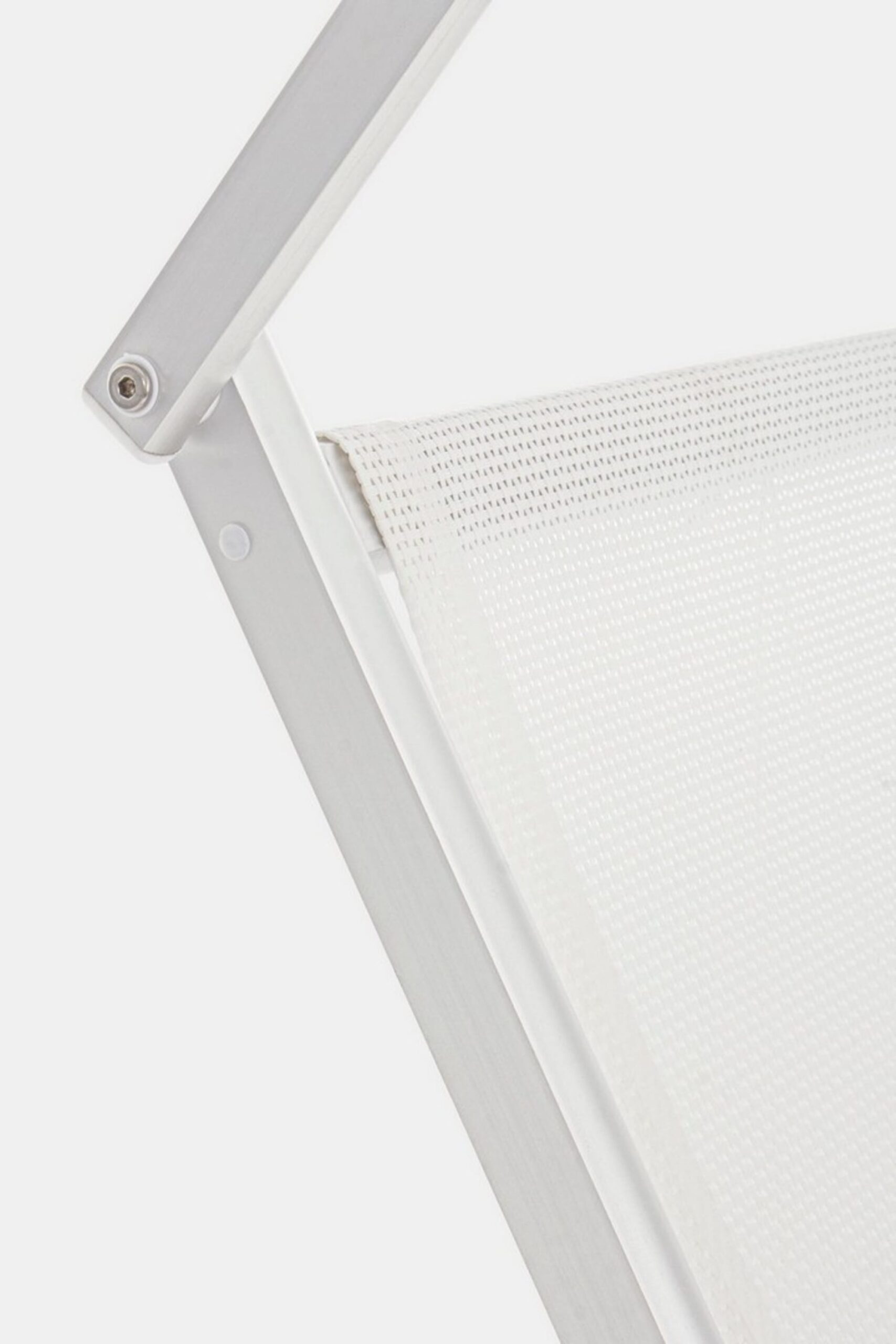 Set di 2 lettini prendisole TURQUETA in alluminio e textilene bianco, pieghevole