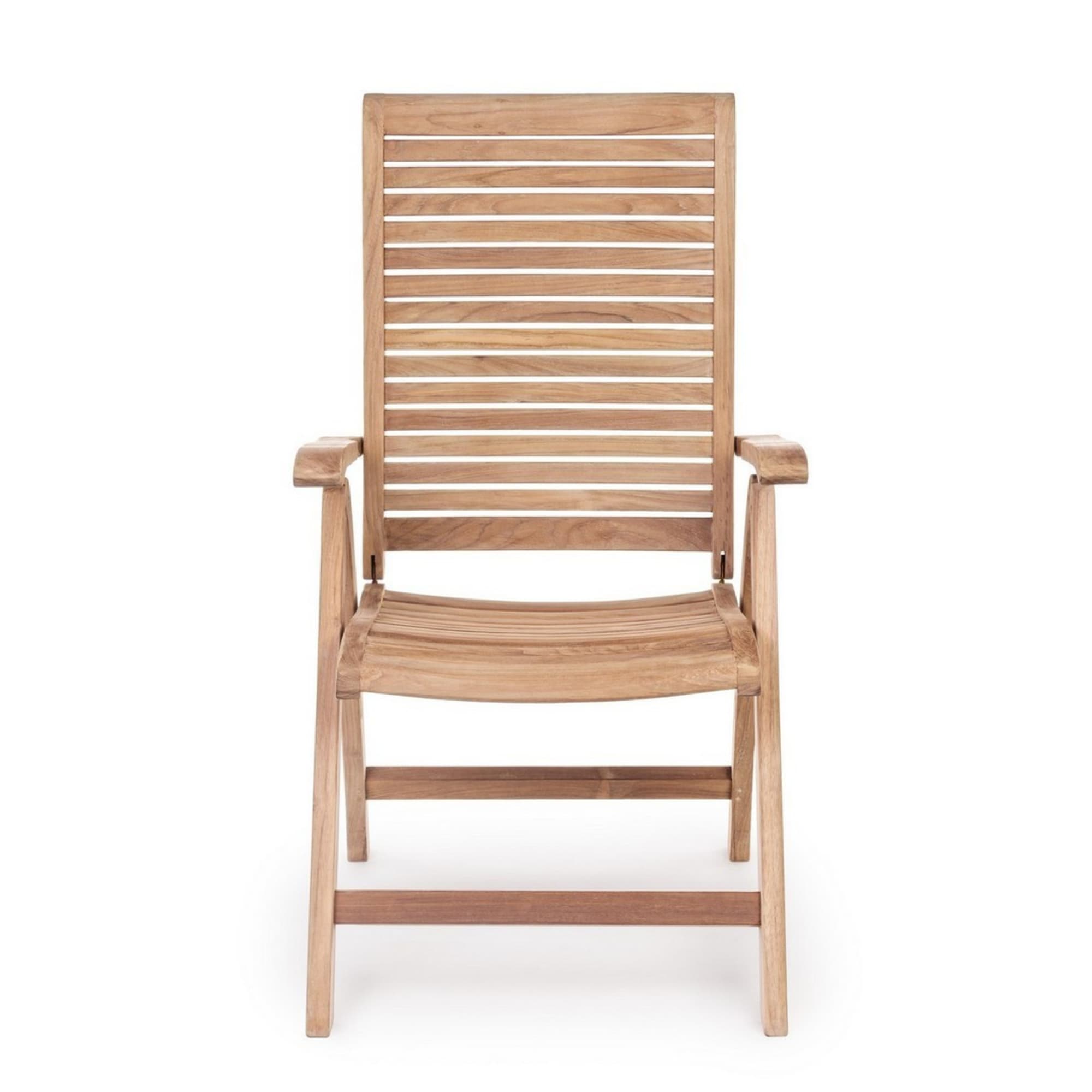 Poltrona reclinabile GALILEA in legno teak, pieghevole