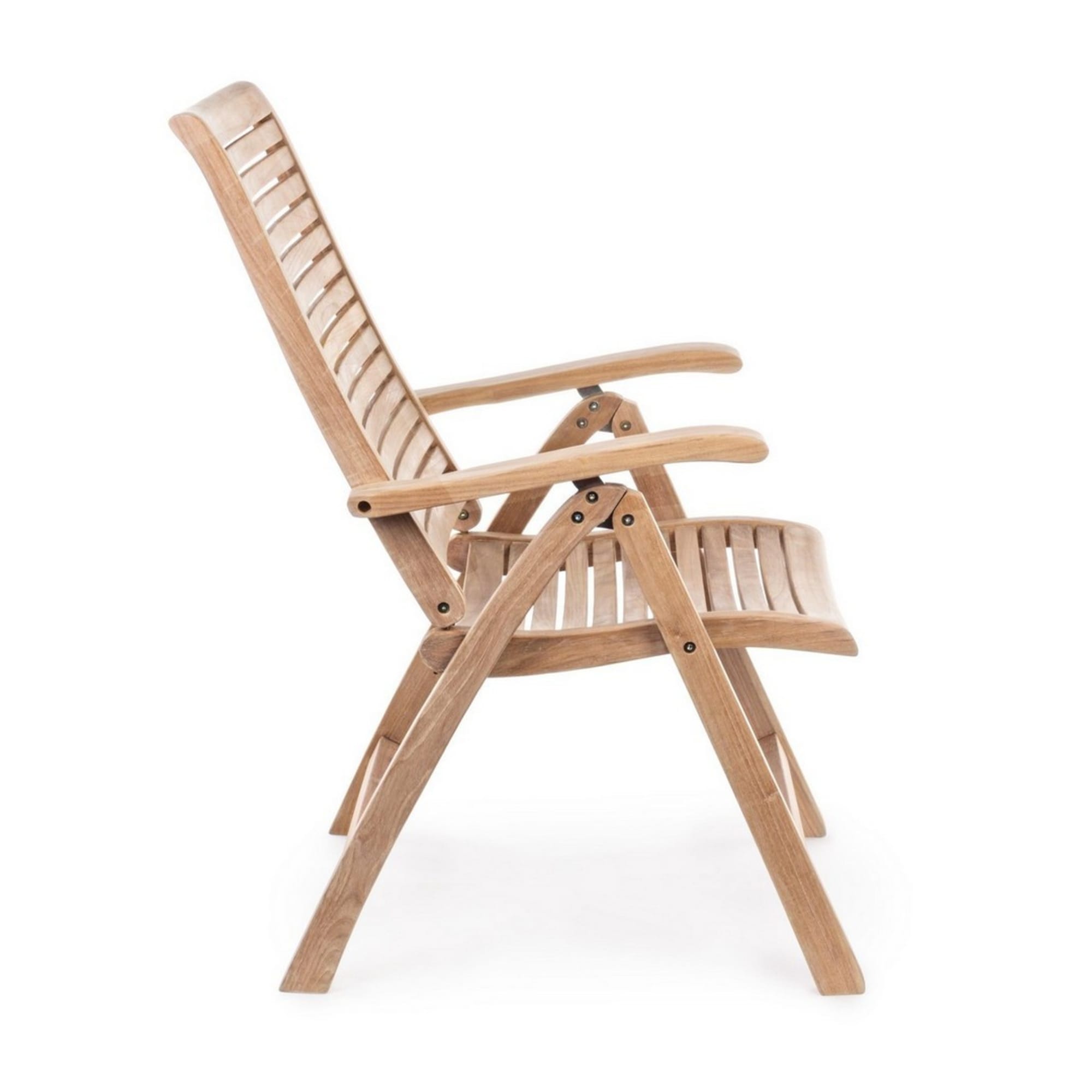 Poltrona reclinabile GALILEA in legno teak, pieghevole