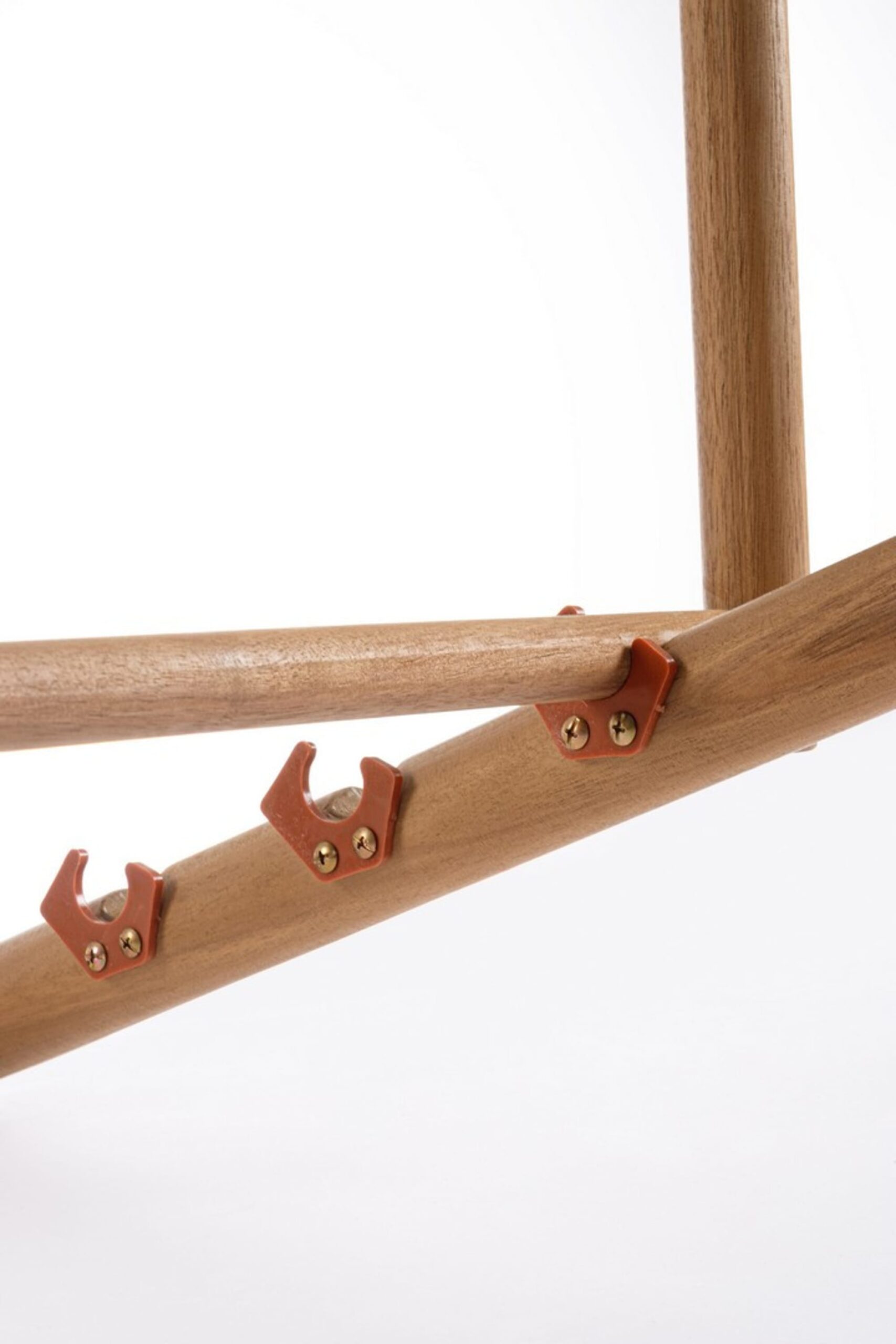 Set di 4 sdraio MONSARAZ in legno di acacia e tessuto terracotta
