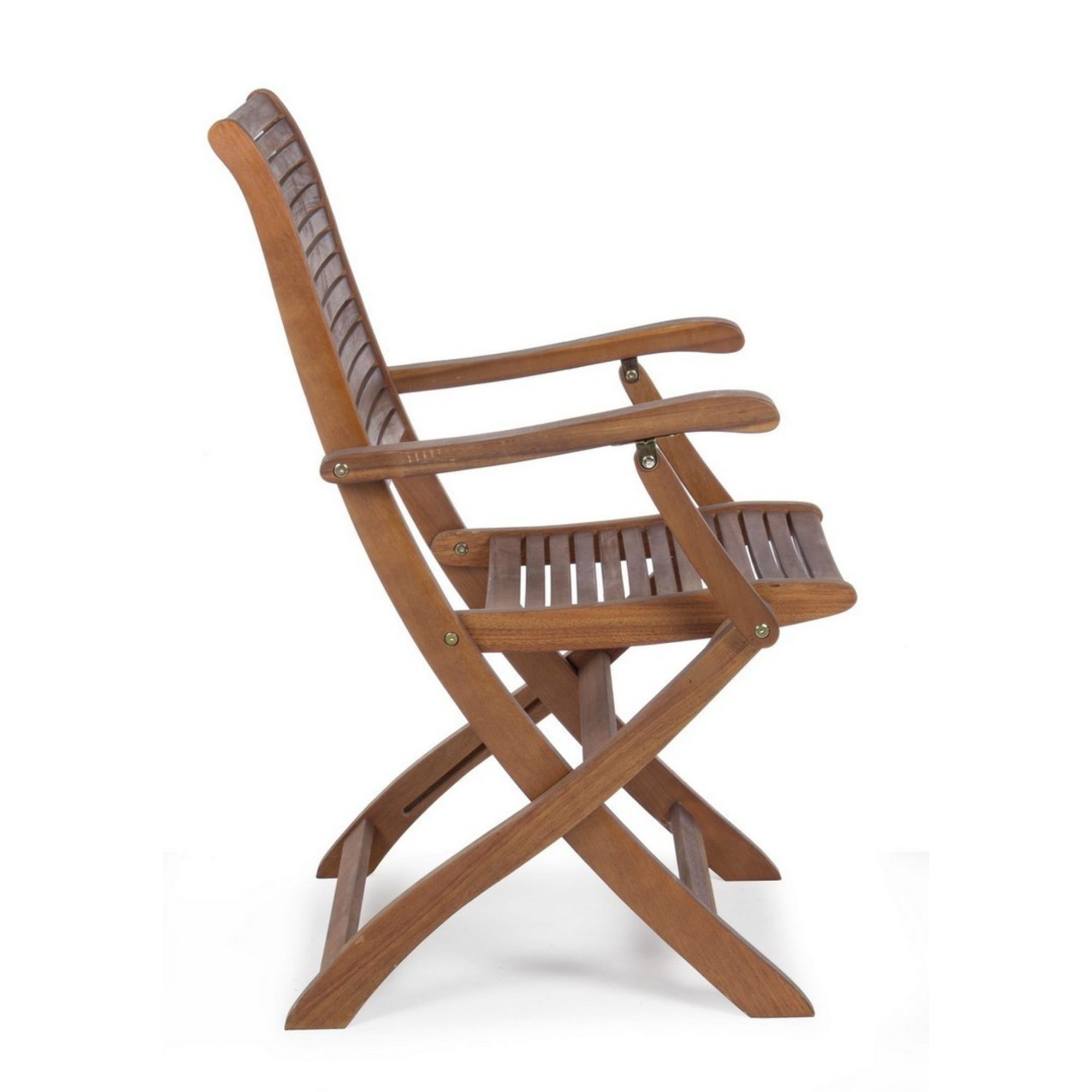Set di sedie con braccioli NOEMI in legno di acacia, pieghevoli