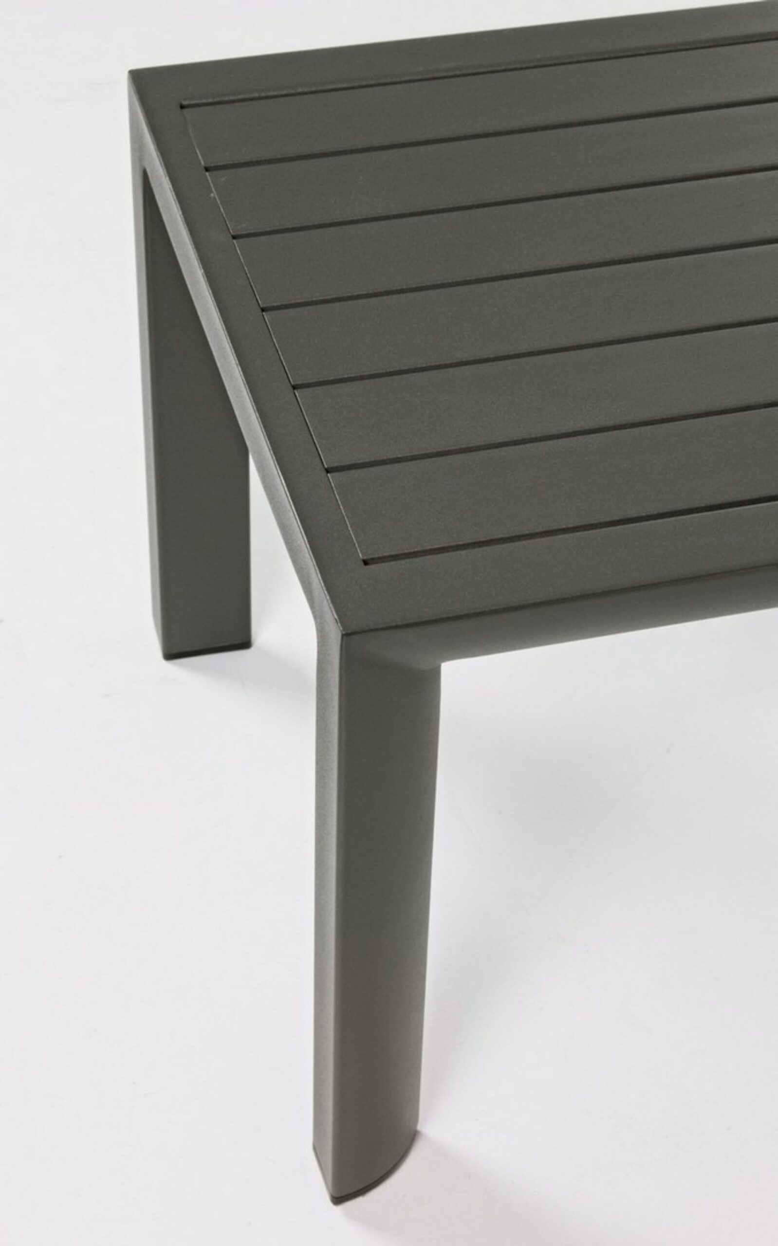 Set 2 tavolini da giardino ZARAGOZA antracite in alluminio verniciato, 40×40 cm