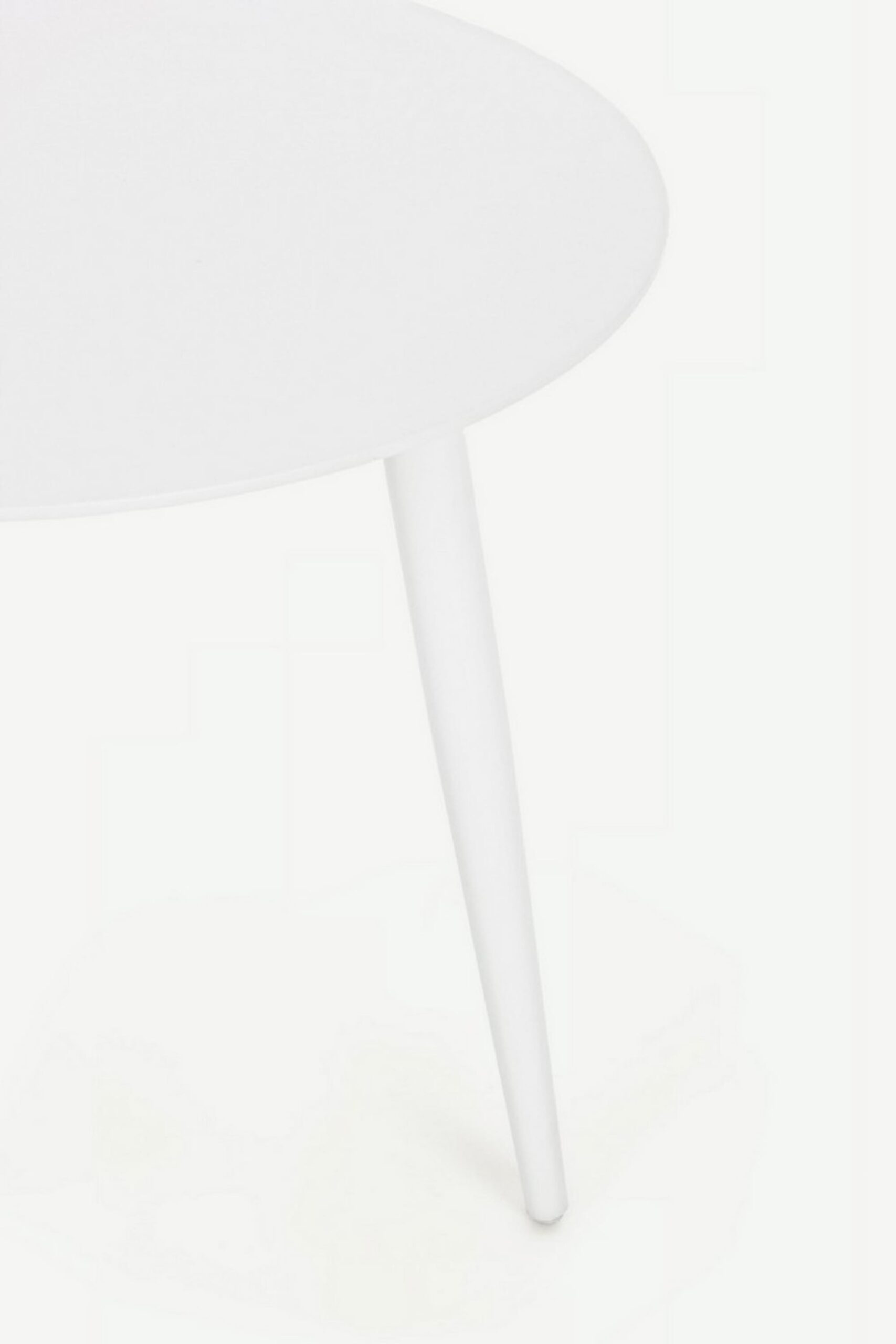 Tavolino rotondo da giardino FARO in alluminio bianco verniciato a polvere, Ø50 cm