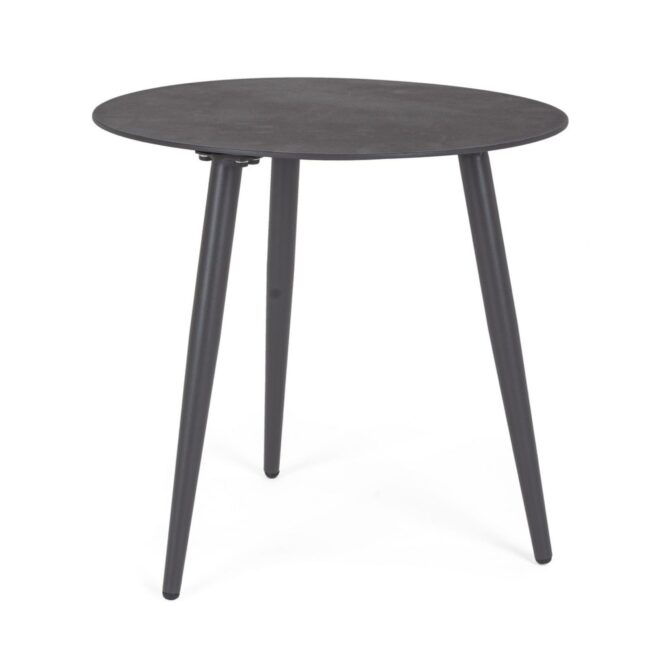 Tavolino rotondo da giardino FARO in alluminio antracite verniciato a polvere, Ø50 cm