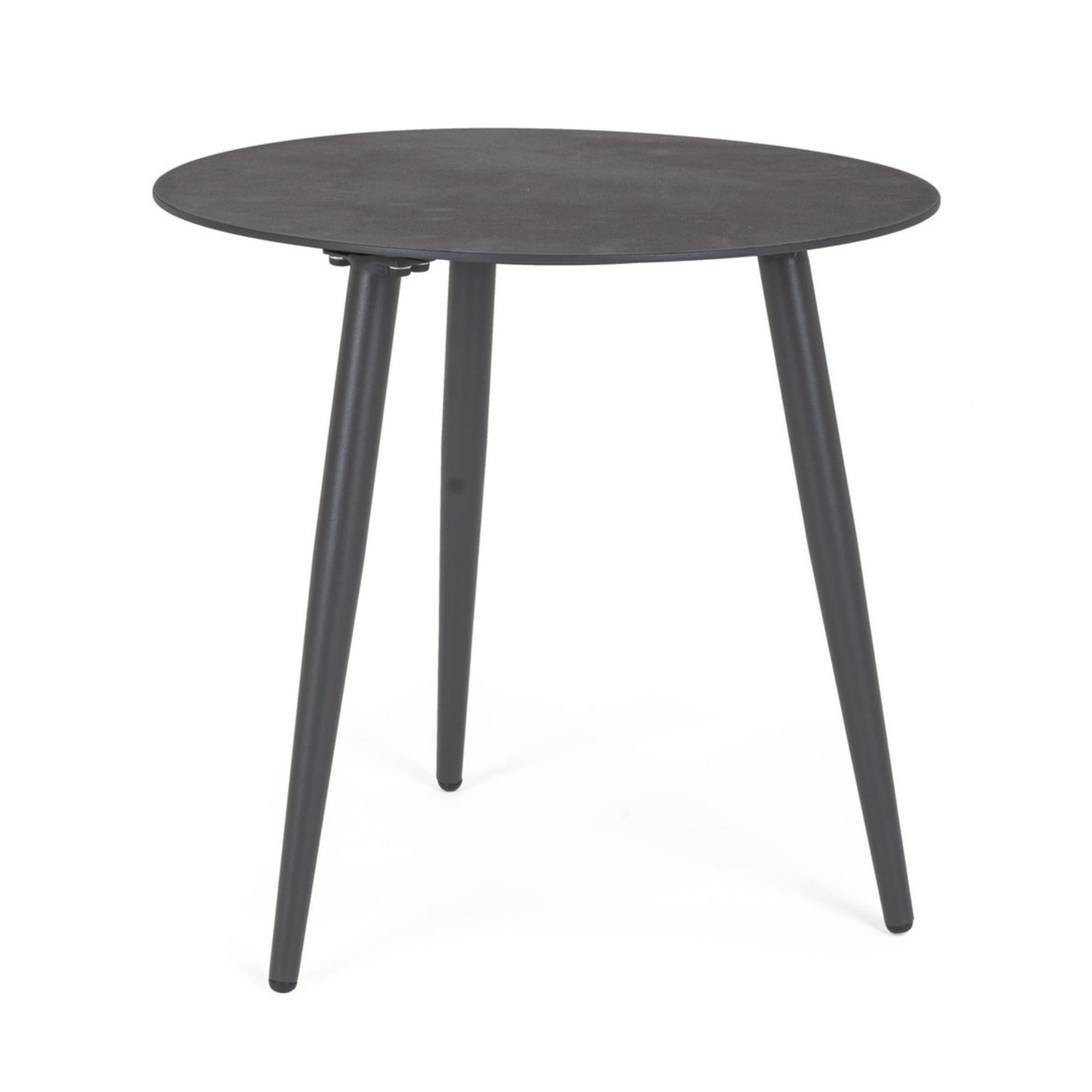 Tavolino rotondo da giardino FARO in alluminio antracite verniciato a polvere, Ø50 cm