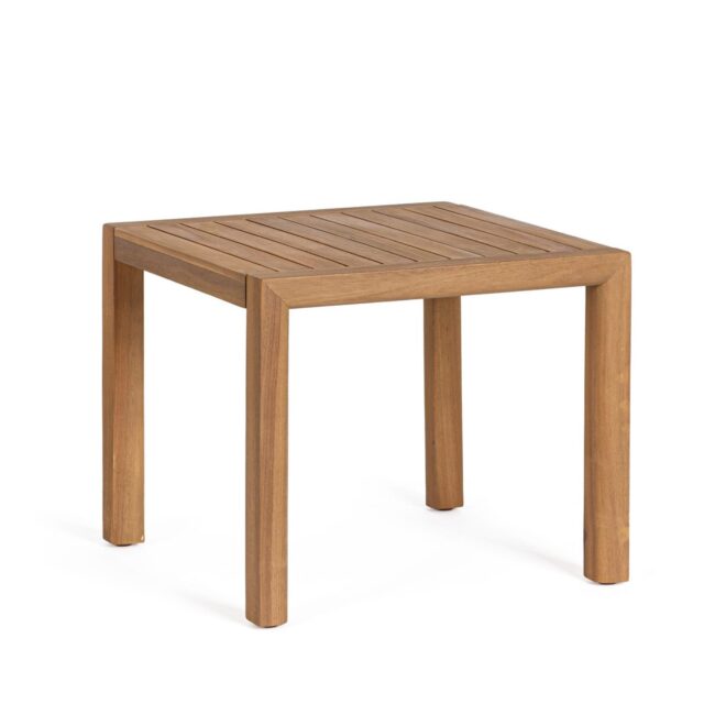 Tavolino quadrato MONSARAZ in legno di acacia, 47×47×41 cm