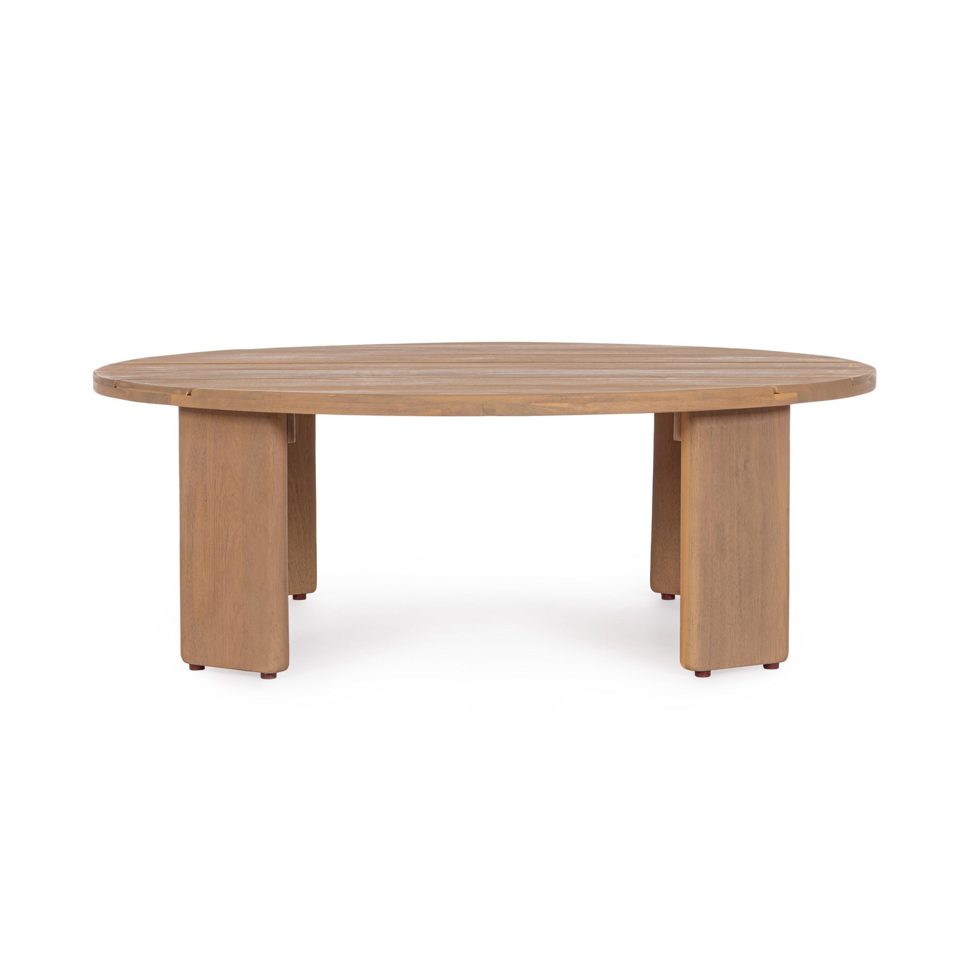 Tavolino ovale GIRONA in legno di acacia, 100×80 cm
