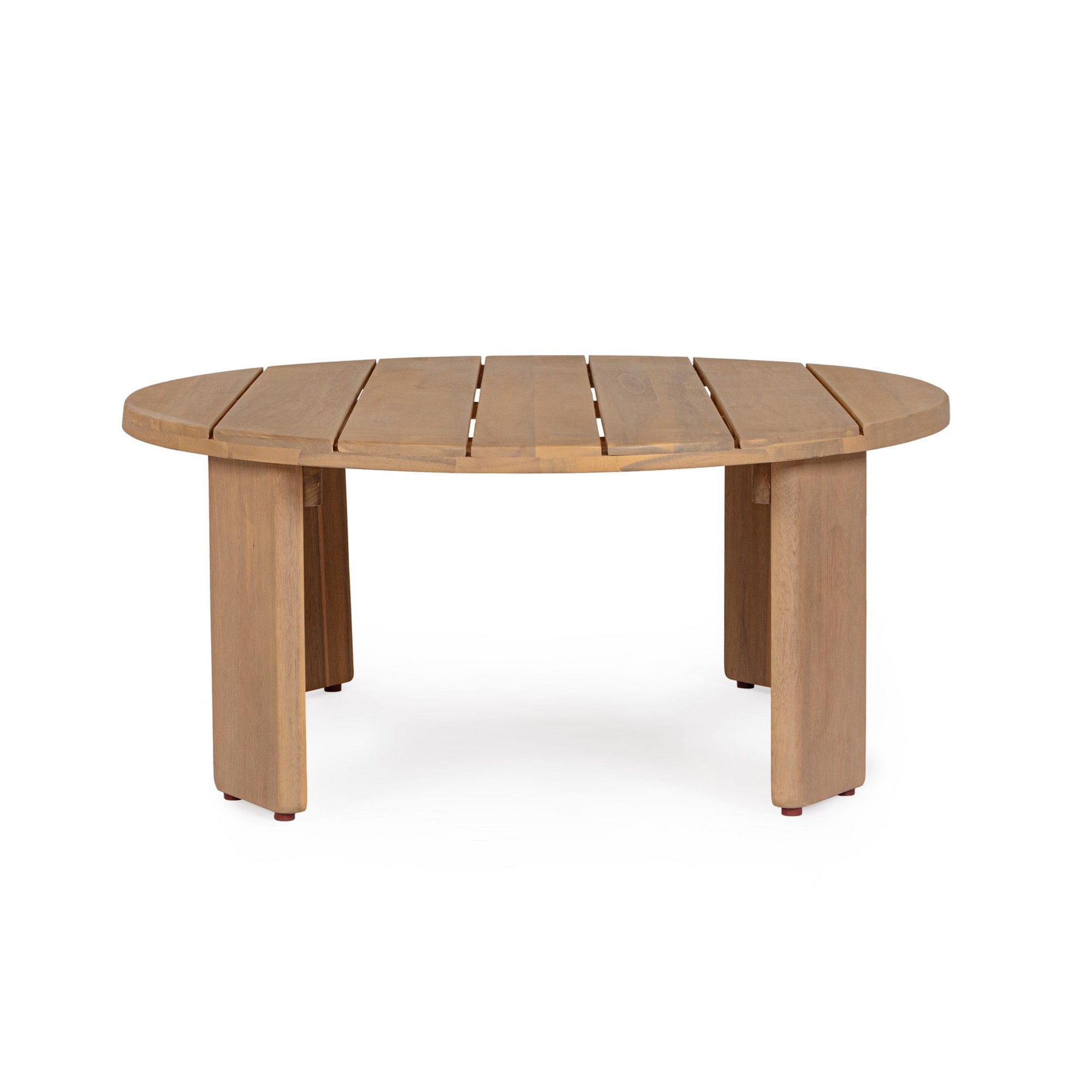 Tavolino ovale GIRONA in legno di acacia, 100×80 cm