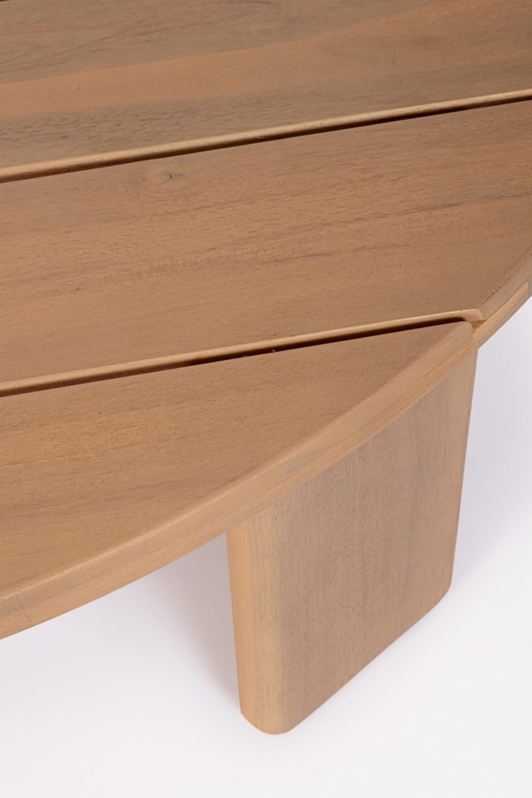 Tavolino ovale GIRONA in legno di acacia, 100×80 cm