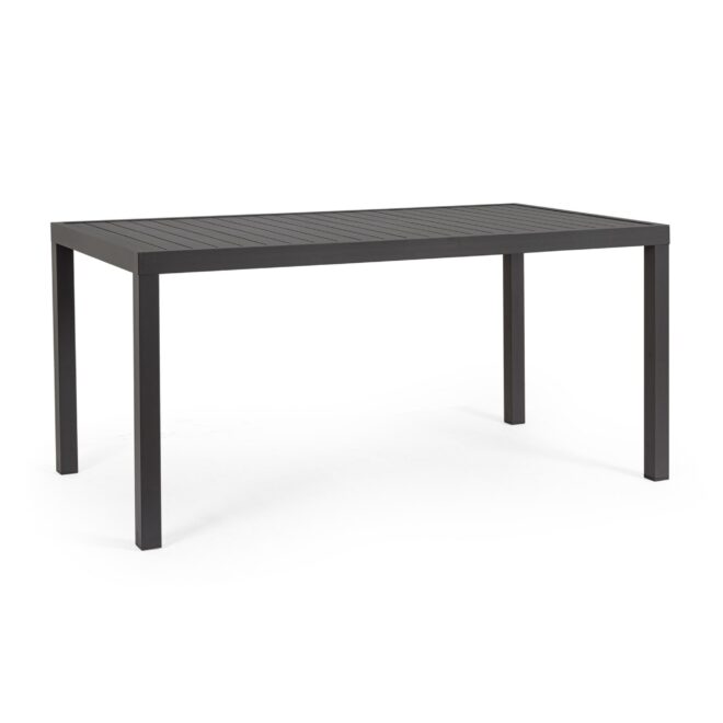 Tavolo da giardino HILDE in alluminio antracite verniciato a polvere, 150×80 cm