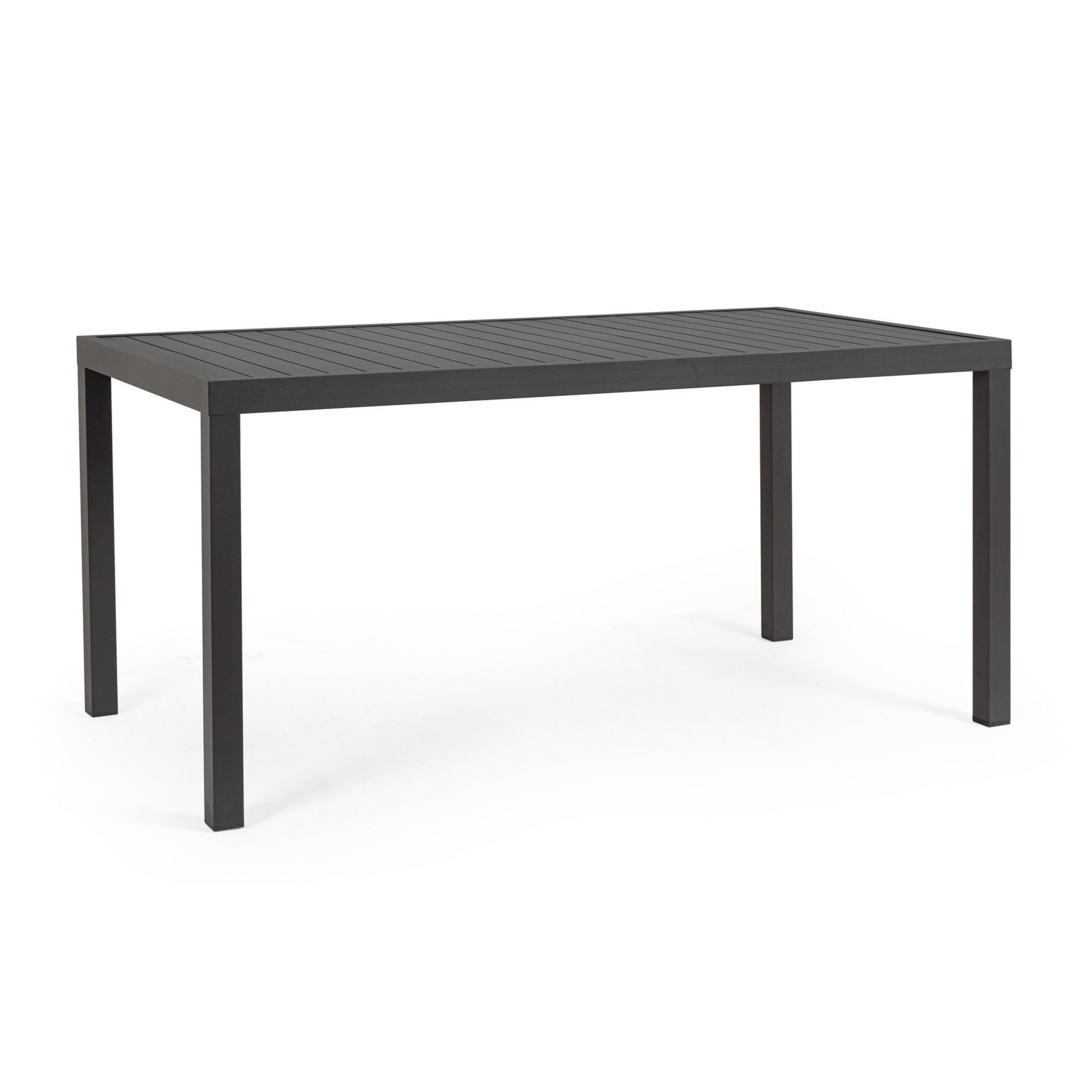 Tavolo da giardino HILDE in alluminio antracite verniciato a polvere, 150×80 cm