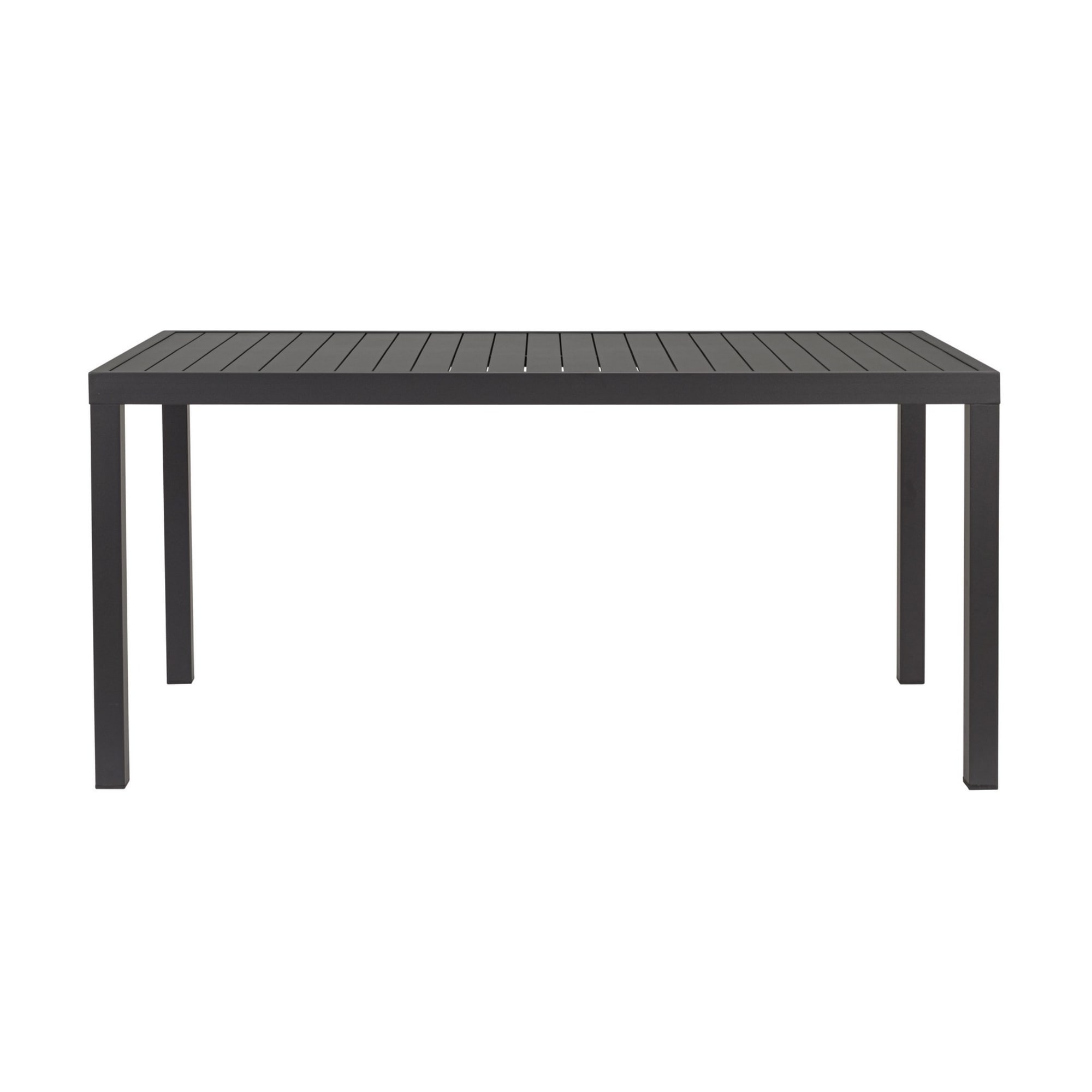 Tavolo da giardino HILDE in alluminio antracite verniciato a polvere, 150×80 cm