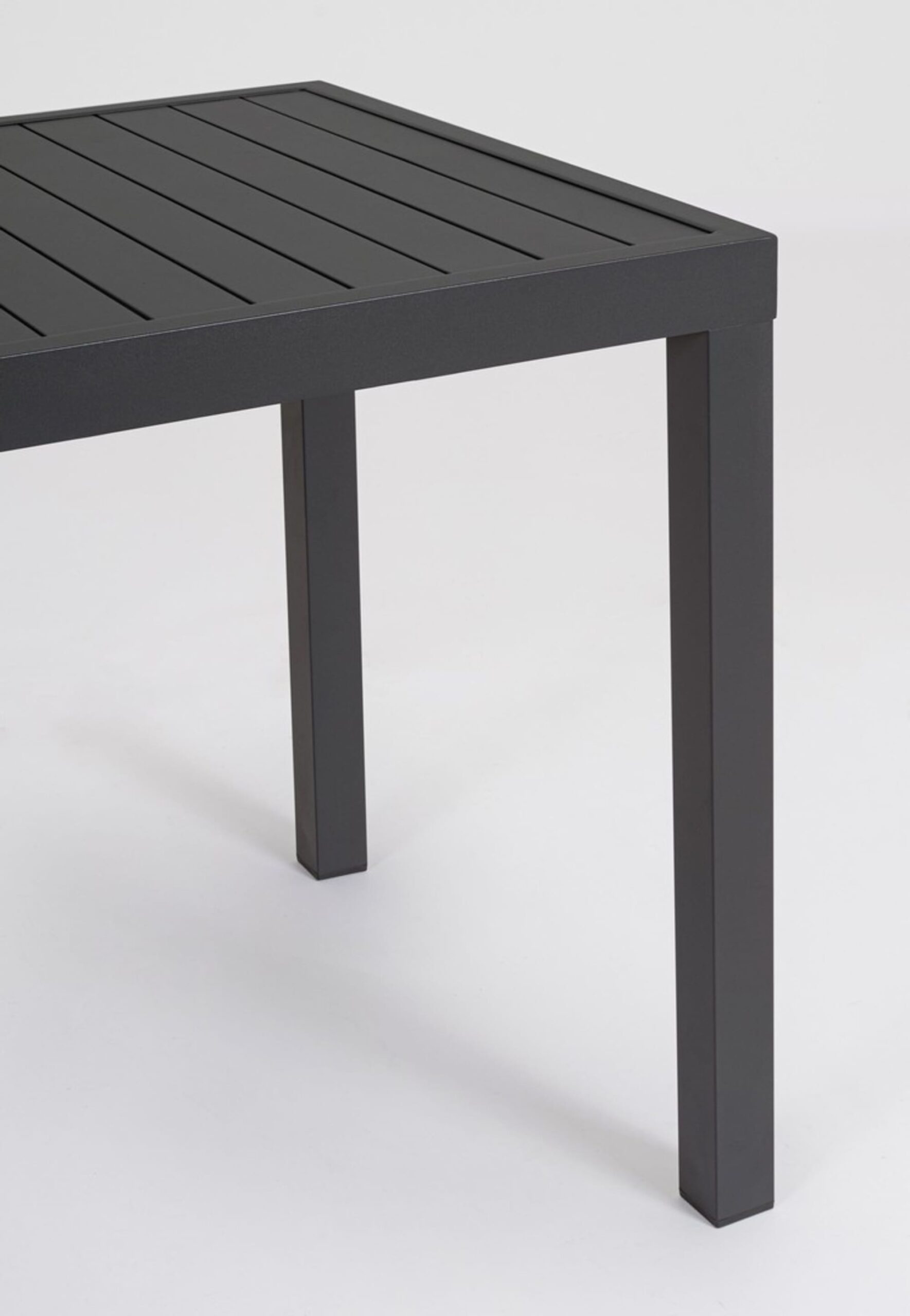 Tavolo da giardino HILDE in alluminio antracite verniciato a polvere, 150×80 cm