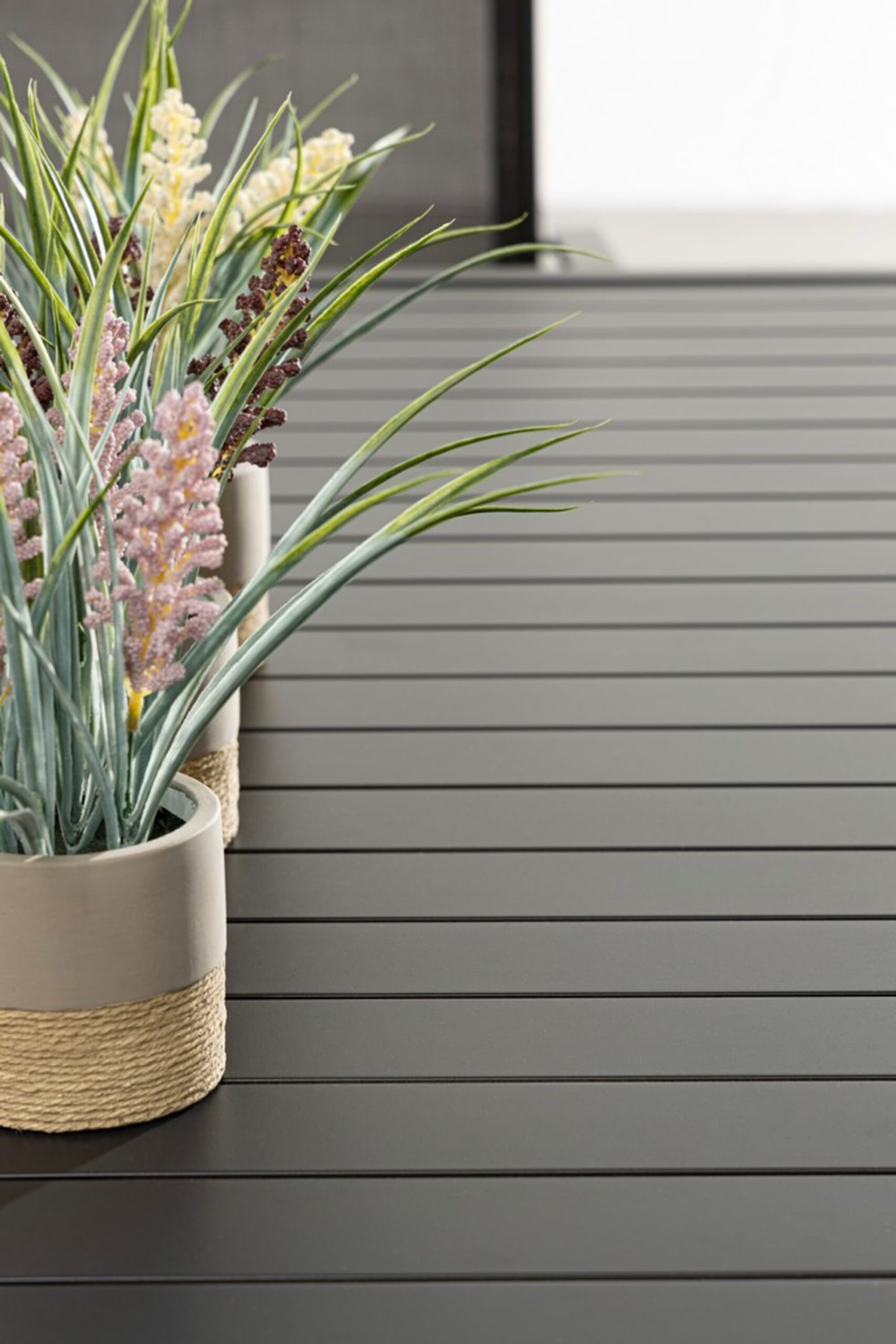 Tavolo da giardino HILDE in alluminio antracite verniciato a polvere, 150×80 cm