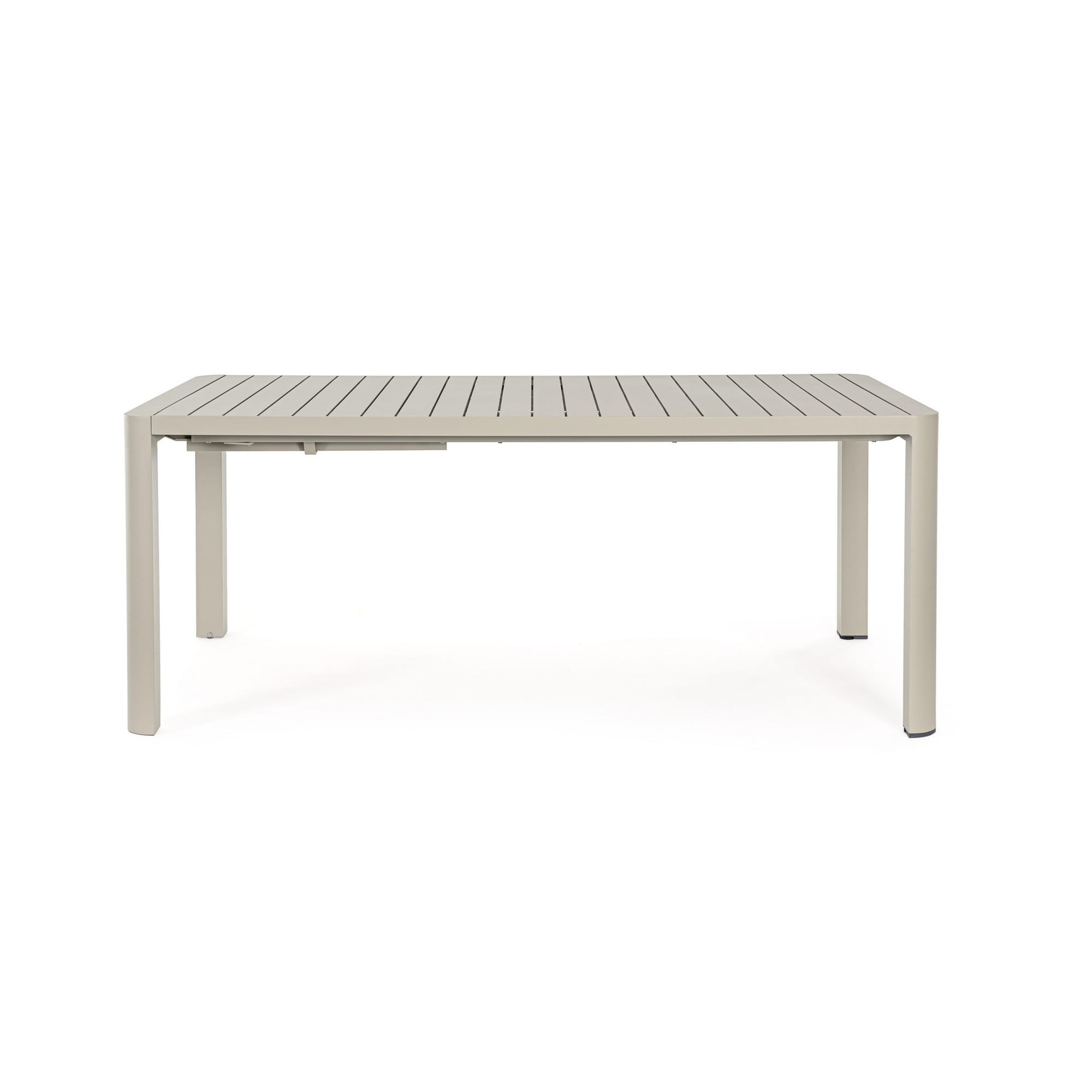 Tavolo da giardino KIPLIN in alluminio beige verniciato a polvere, 180×100 – 240×100 cm