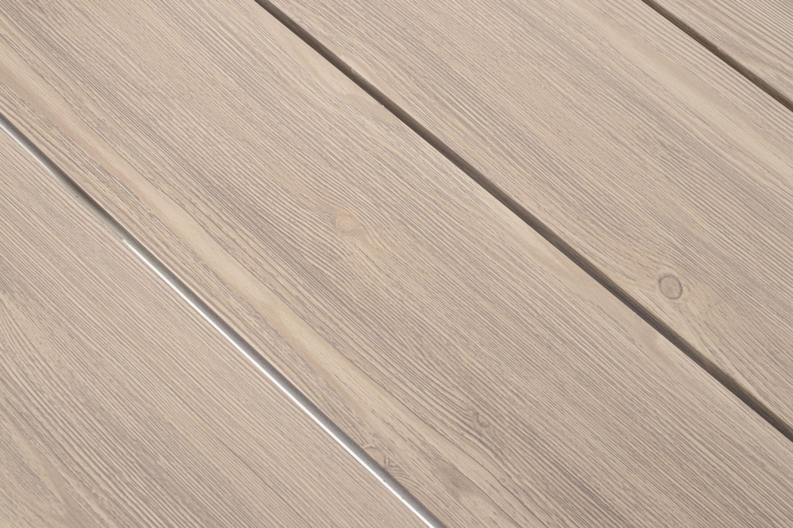 Tavolo da giardino ZELMAR effetto legno e struttura in alluminio bianco, 218×115 cm
