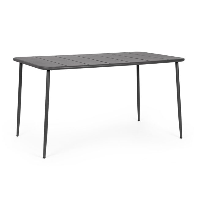 Tavolo rettangolare CALVARI in acciaio antracite, 140×80 cm