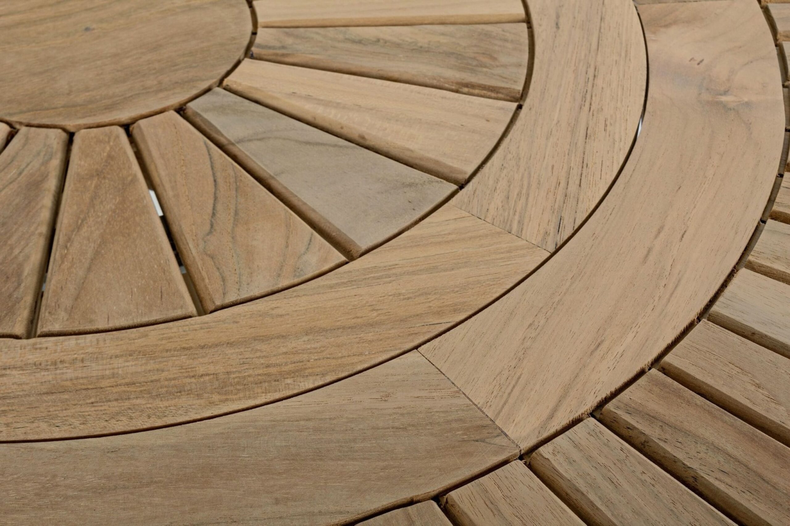Tavolo rotondo girevole GALILEA in legno teak, Ø155×76 cm