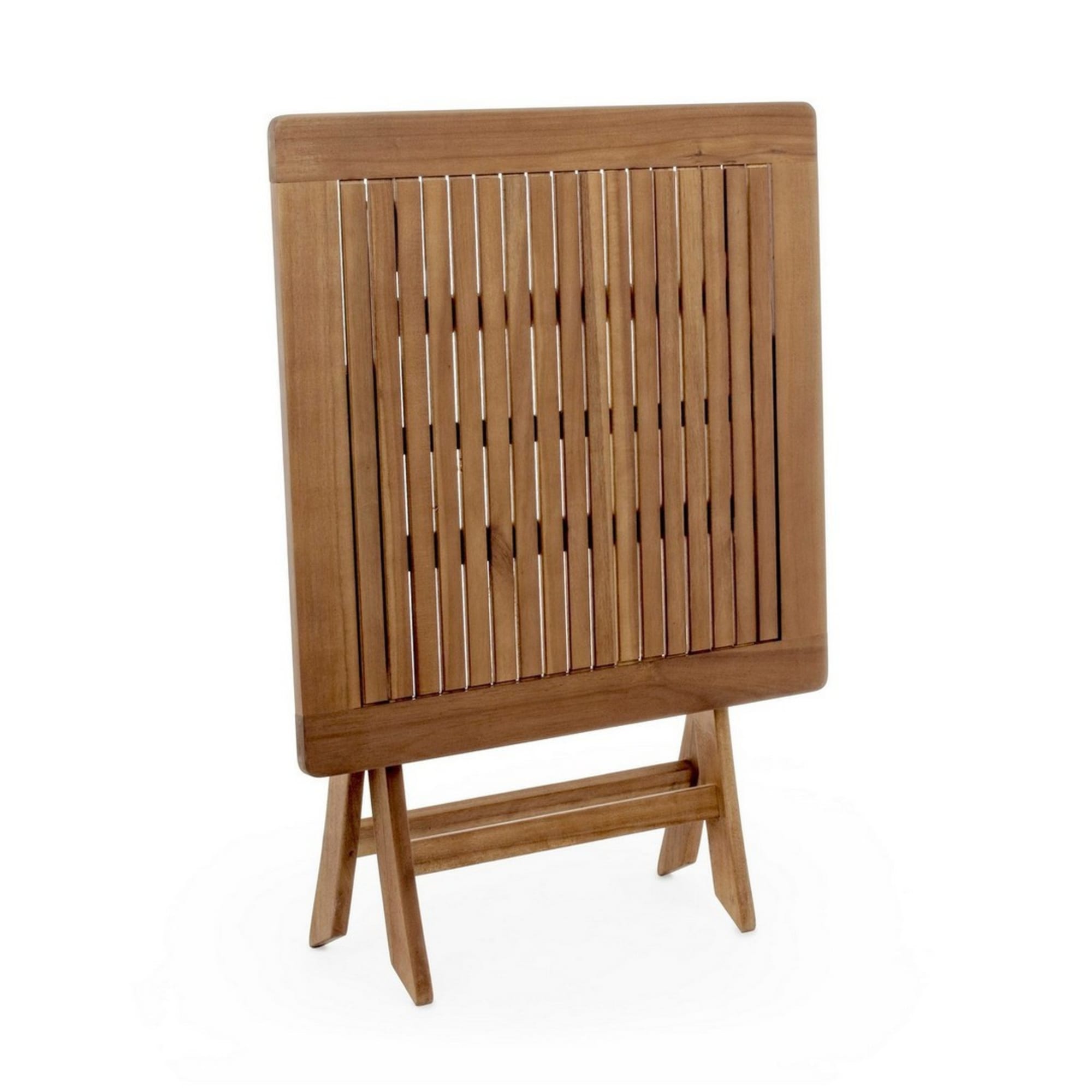 Tavolo pieghevole NOEMI in legno di acacia, 70×70 cm