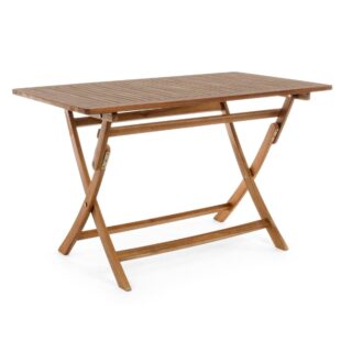Tavolo rettangolare NOEMI in legno di acacia, pieghevole, 120×70 cm