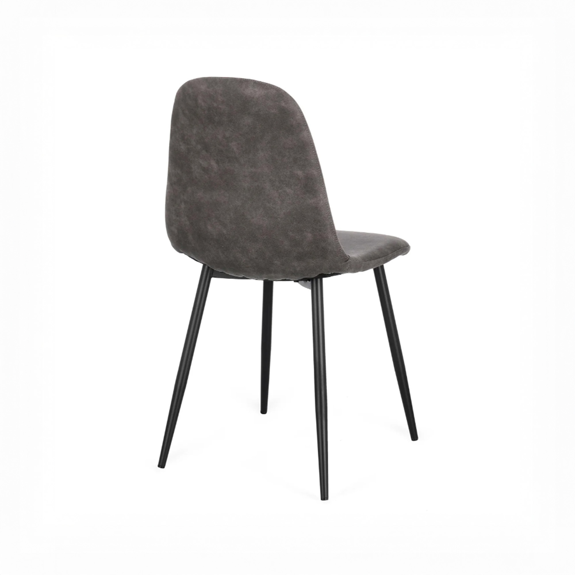 Set di 4 sedie SALAMANCA in similpelle antracite e gambe nere